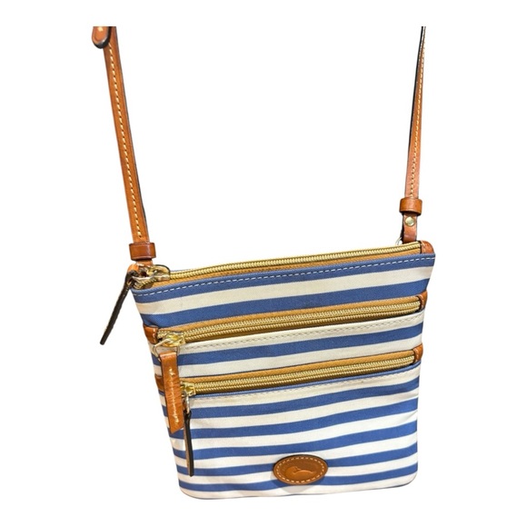 Dooney & Bourke Nautical crossbody bag with a blue and white striped pattern - Picture 2 of 7
